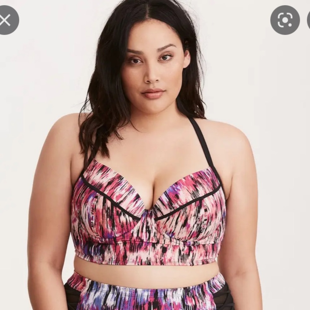Multicolored Torrid swim top